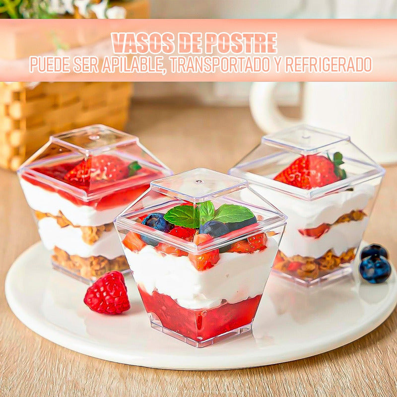 Vasos De Postre Vaso Acrílico Pack 10 Vasos Acrilicos Vasos Acrílico
