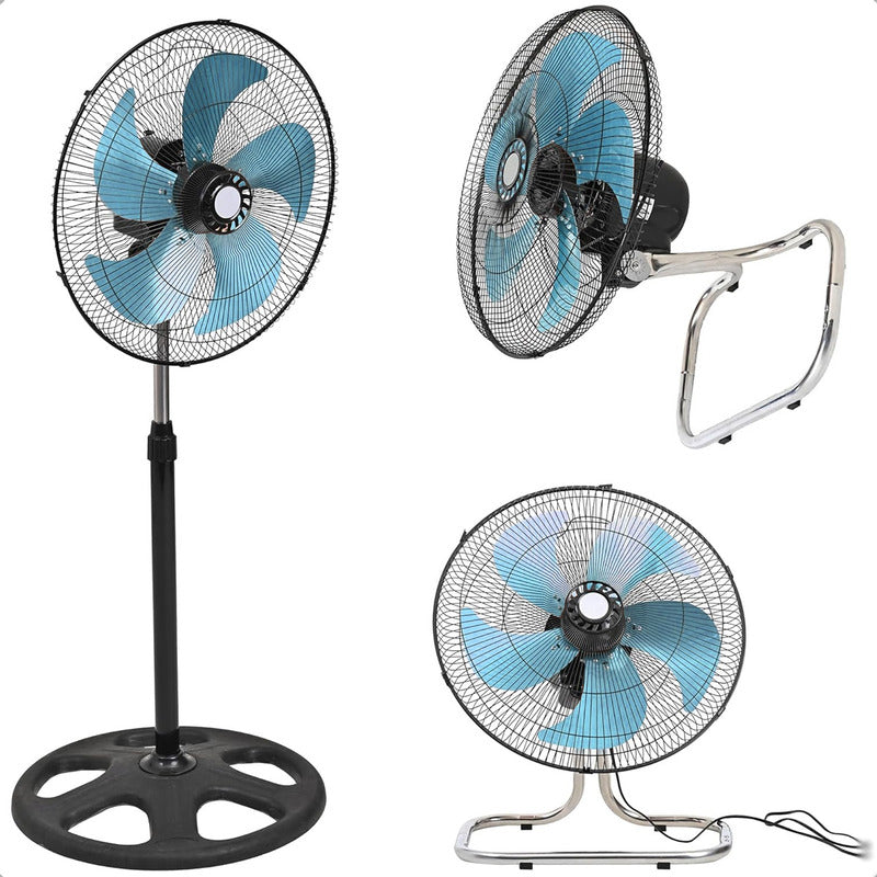 Ventiladores Metalicos Ventilador Pedestal Ventilador 3 En 1 50 Cm 50 Hz Negro Azul Metálica 5