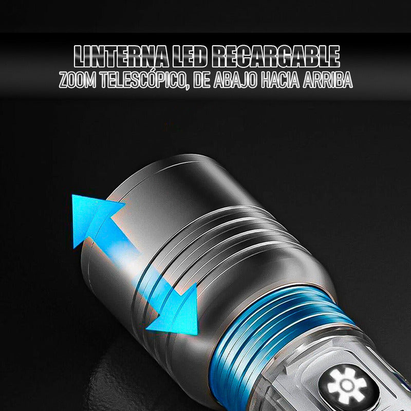 Linterna Recargable Linterna Bolsillo Linterna Led Linternas Blanco Frio Gris