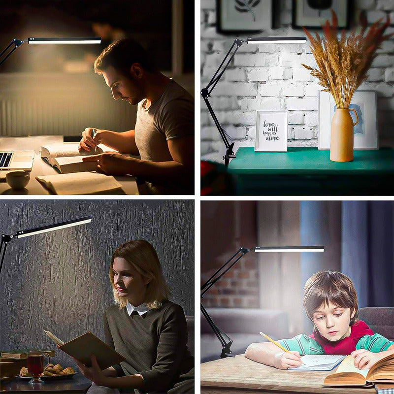Lampara Mesa Lampara Para Leer Pack 2 Lampara Escritorio Led Negro