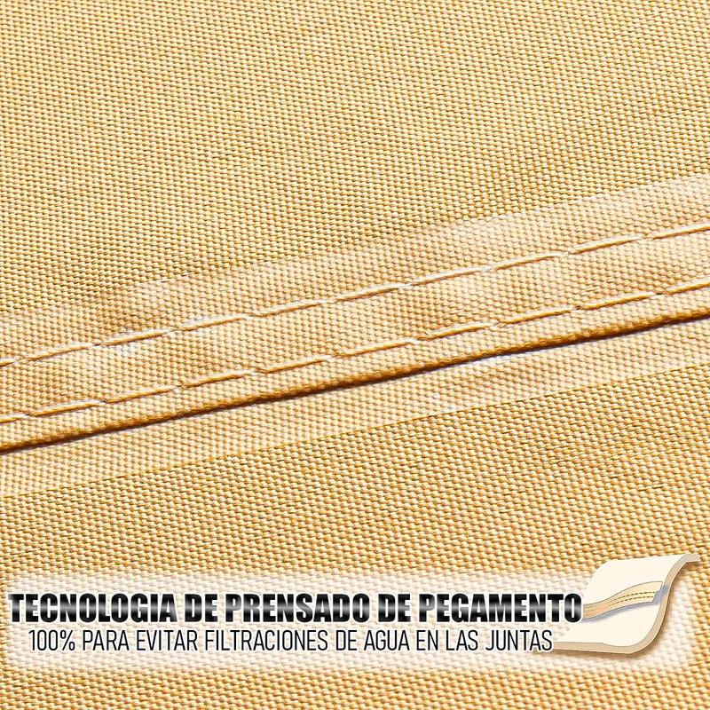 Toldo Triangular 3x3x3 Toldo Vela Impermeable Toldo Terraza Beige