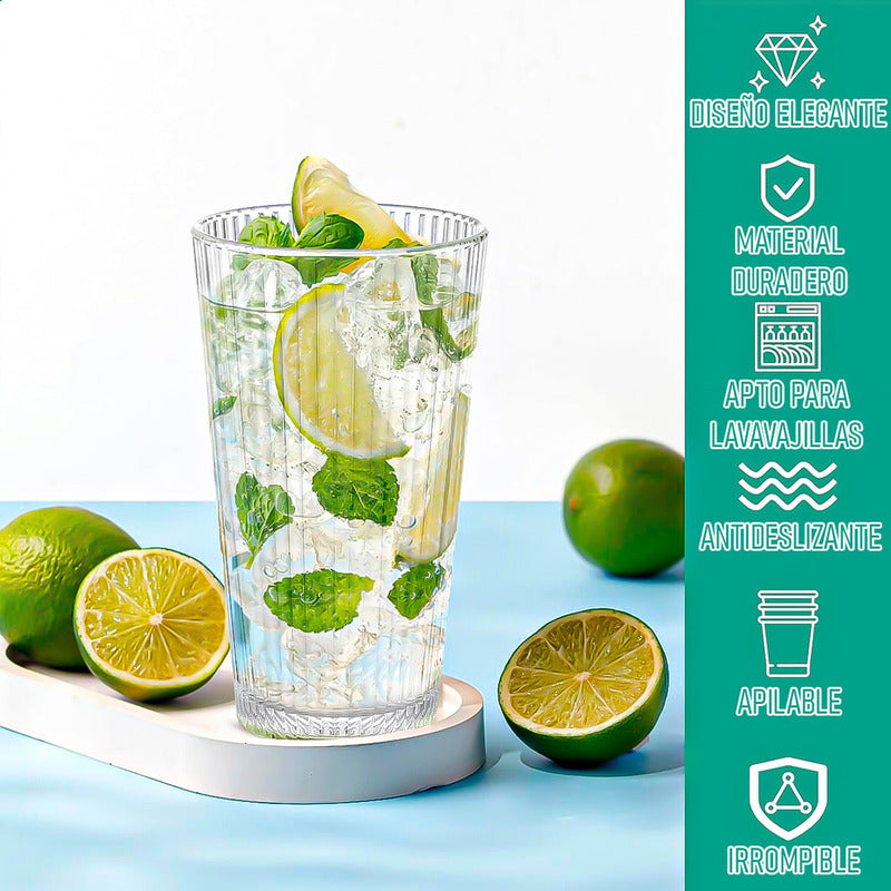 Set 3 Vasos De Vidrio Vasos Postres Juego Vasos Vidrio 450ml