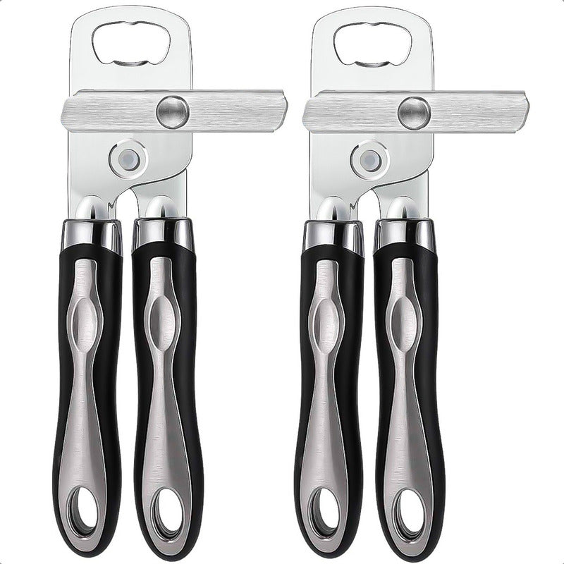 Abridor Latas Abrebotellas Manual De Acero Pack 2 Abrelatas Acero Inoxidable