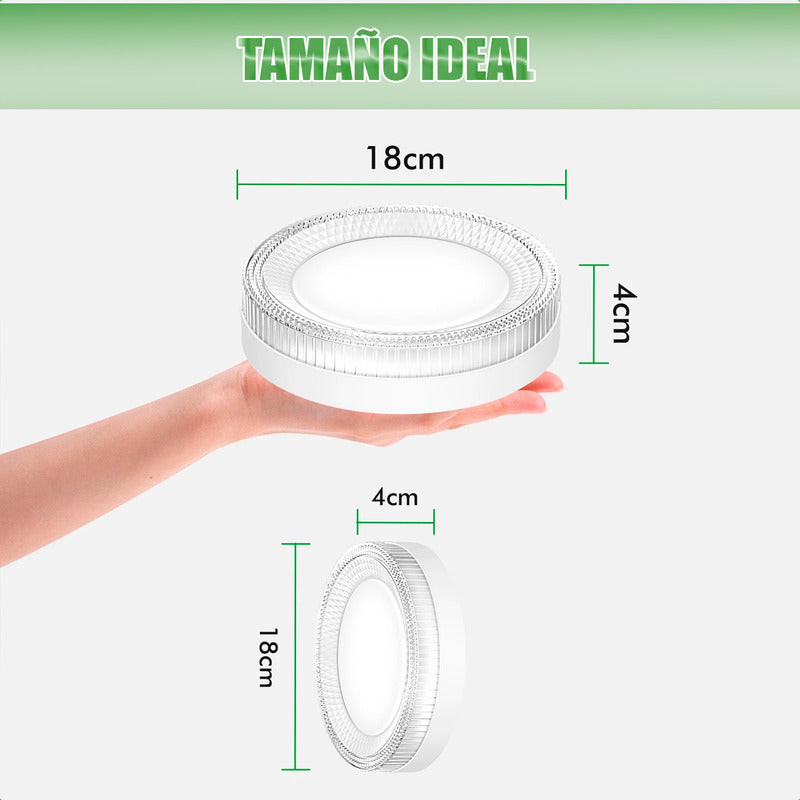 Lamparas Dormitorio Techo Foco Led 24w Pack2 Focos Led Techo Blanco
