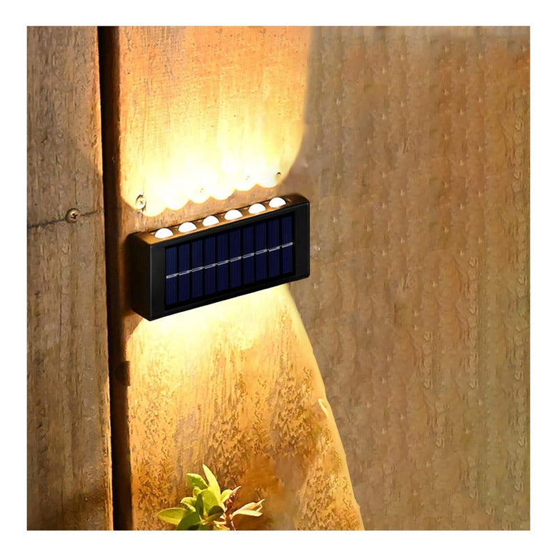 Pack X2 Aplique De Pared Lampara Led Focos Exterior Solar