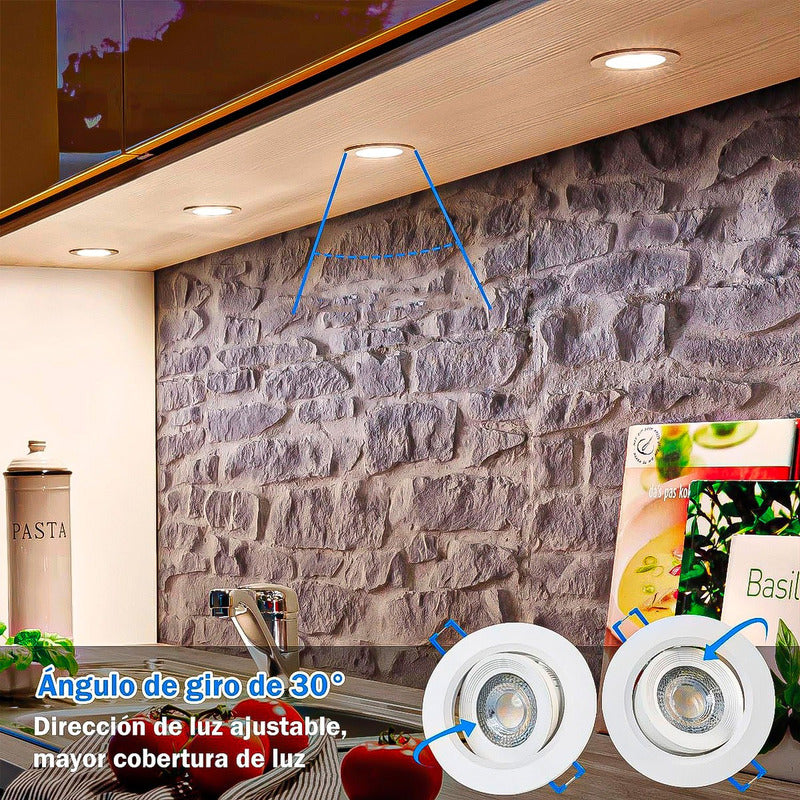 Focos Led Embutidos 7w Pack 4 Ampolleta Led Techo Foco Led