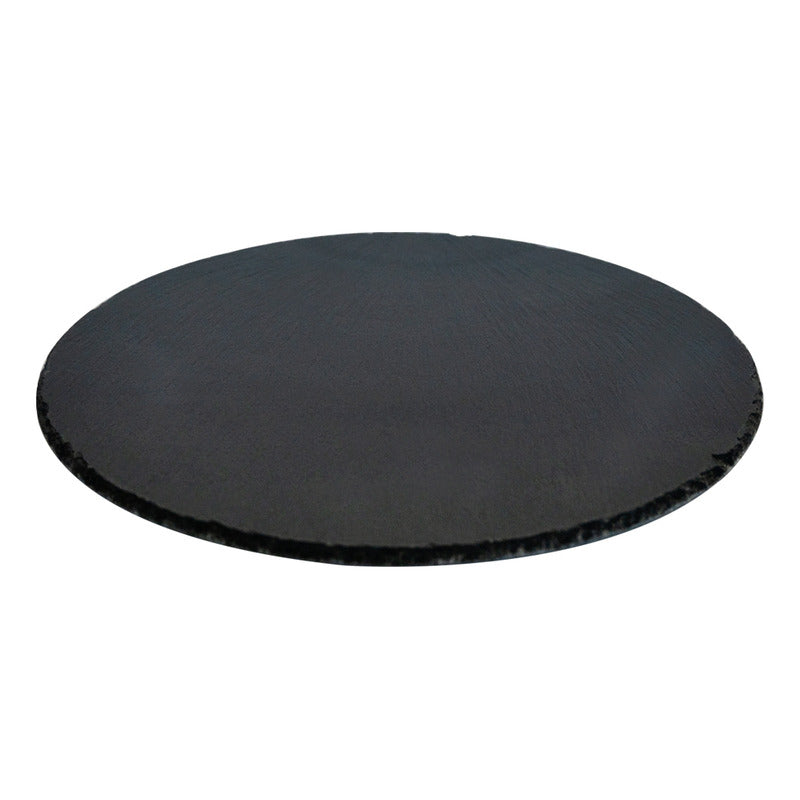 Plato Redondo Piedra Pizarra 25 Cm Wayu Color Negro
