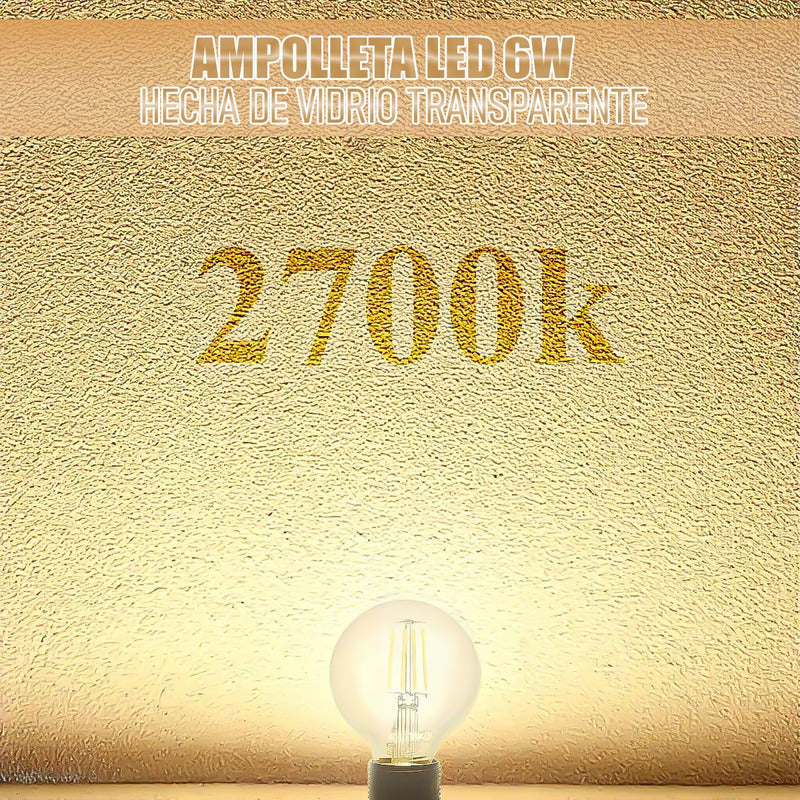 Ampolleta Led 6w Ampolleta Vintage Bombilla Led Edison E27 Cálida