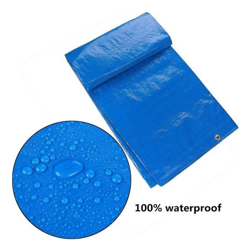 Lona Carpa Multiuso 5x6 Metros Impermeable Cobertor Universa Azul