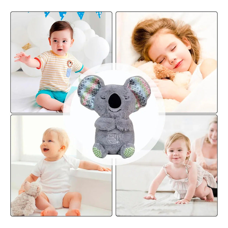 Peluche Que Respira Peluche Musical Peluche Anti Ansiedad Koala De Peluche Relleno Algodon Sintetico Peluches Alivia Ansiedad Con Movimiento Felpa Sonidos Respiracion Koala/gris Okshop