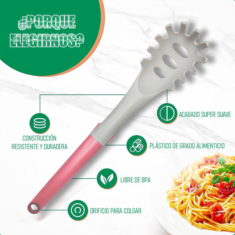 Batidor De Mano Keep Cuchara Para Pastas Tenedor Pasta Keep Gris