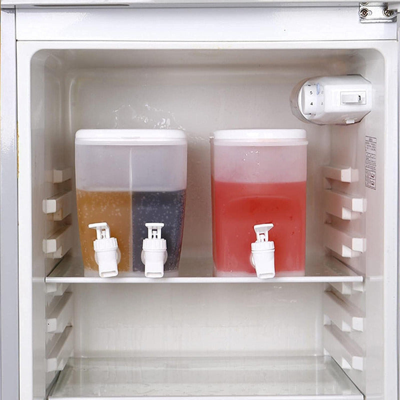 Jarras Jugo Bebidas Limonada Dispensador Agua Dobles 3litros Blanco