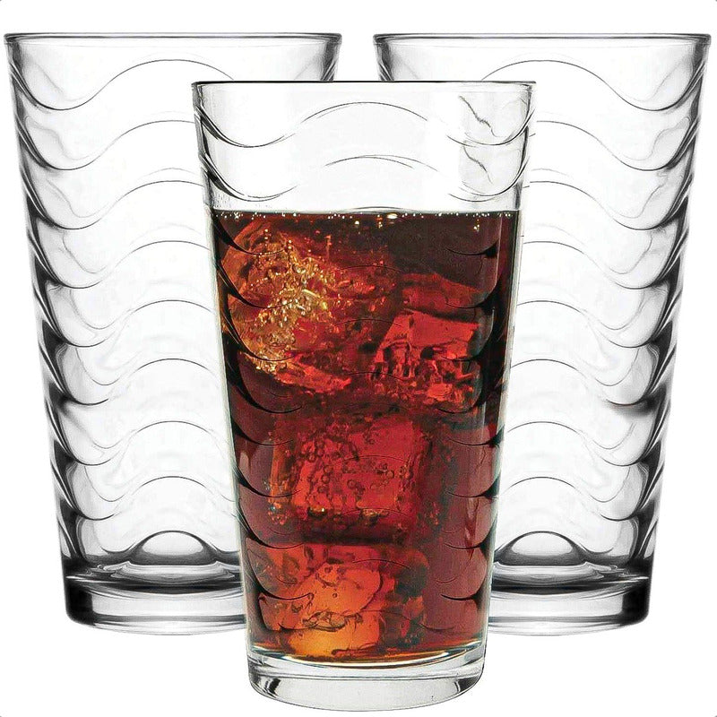 Set 3 Vasos De Vidrio Vasos Postres Set Vasos Vidrio 450ml
