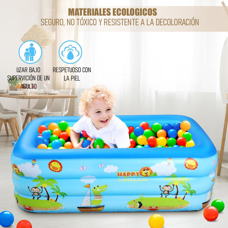 Piscinas Para Niños Piscina Pequeña Bebe Piscina Rectangular Azul