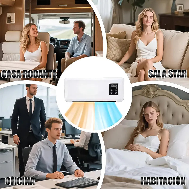 Aire Acondicionado Portátil Arcashopping 6142 Btu Frío/calor Con Control Remoto Y Eficiencia A++ Blanco