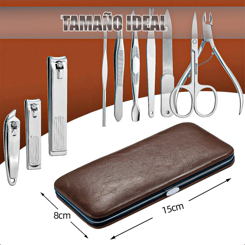 Kit De Manicura Y Pedicura Juego 10 Pcs Manicura Profesiona