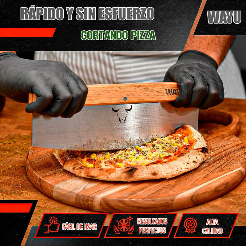 Cortador De Pizza Wayu Cuchillo Cortador Pizza Profesional Acero Inoxidable