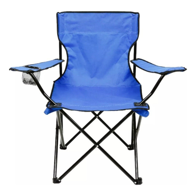 Silla Plegable Silla De Playa Camping Porta Vaso Portatil