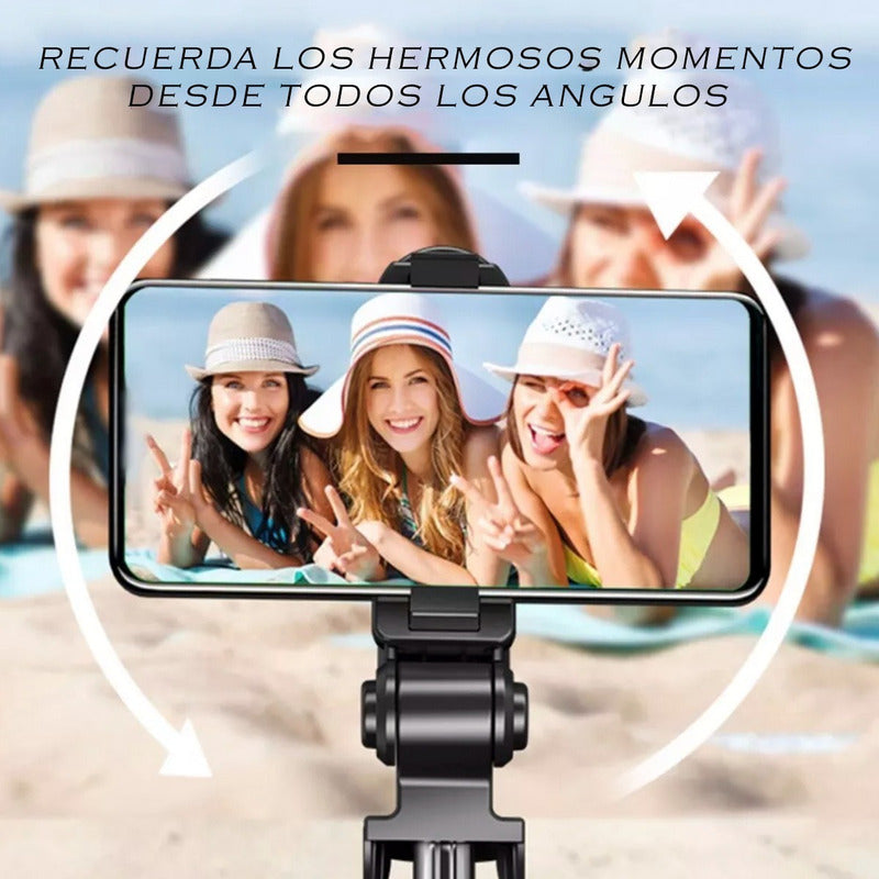 Tripode Celular Con Control Tripodes Camara Palo Selfie Negro