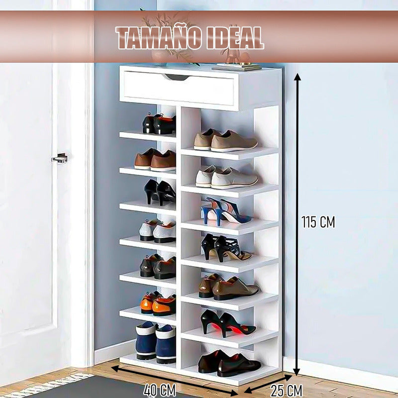 Zapatero Recibidor Mueble Zapatos Mueble Zapatero 14 Pares Blanco