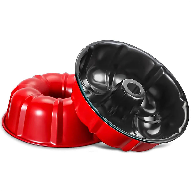 Molde Reposteria Molde Queques Gelatina Metalico Hueco Fuerte Moldes Para Queque Metalicos Antiadherente Moldes Para Pan Redondos Chapa Acero Molde Tortas Color Rojo Okshop