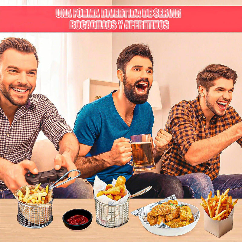 Canasto Papas Fritas Pack4 Cesta De Freir Cesta Para Freidor