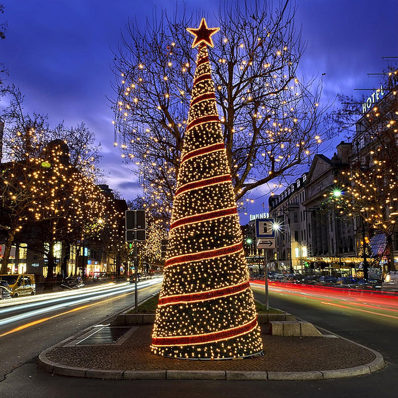 Guirnaldas Luces Solar Hada Luces Led Navidad 10mts 100 Led Calida