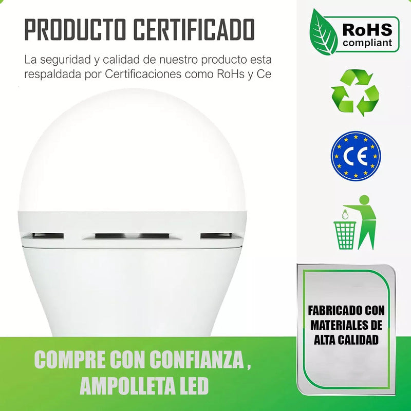 Ampolleta Led Tipo Bulbo 800lm Okshop Ampolleta Blanca Recargable 6.500k Usb Ampolletas Portables Inteligentes Camping Ampolleta Recargable Ampolleta E27 Ampolleta Emergencia 9w
