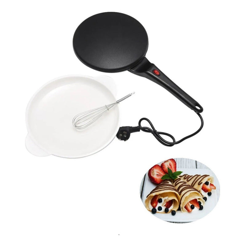 Panquequera Electrica Sarten Para Creps Panqueques Rapidos Negro