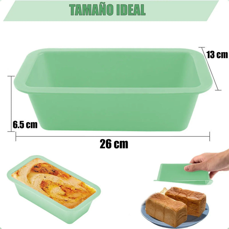 Molde Silicona Molde Queque Moldes Reposteria Moldes Moldes De Silicona Para Horno Antiadherente Flexible Pack 2 Moldes Silicona Queque Libre Bpa Reutilizable Multiusos Color Verde Okshop