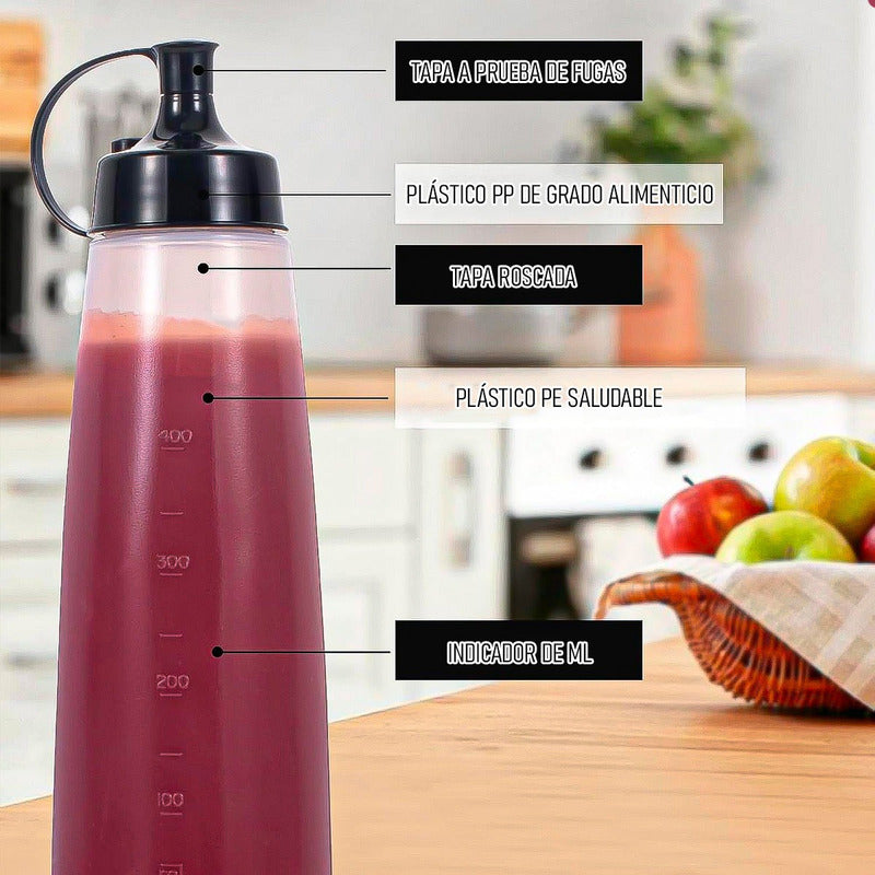 Botella De Salsa Envase Para Ketchup Pack 2 Envases Salseros Amarillo