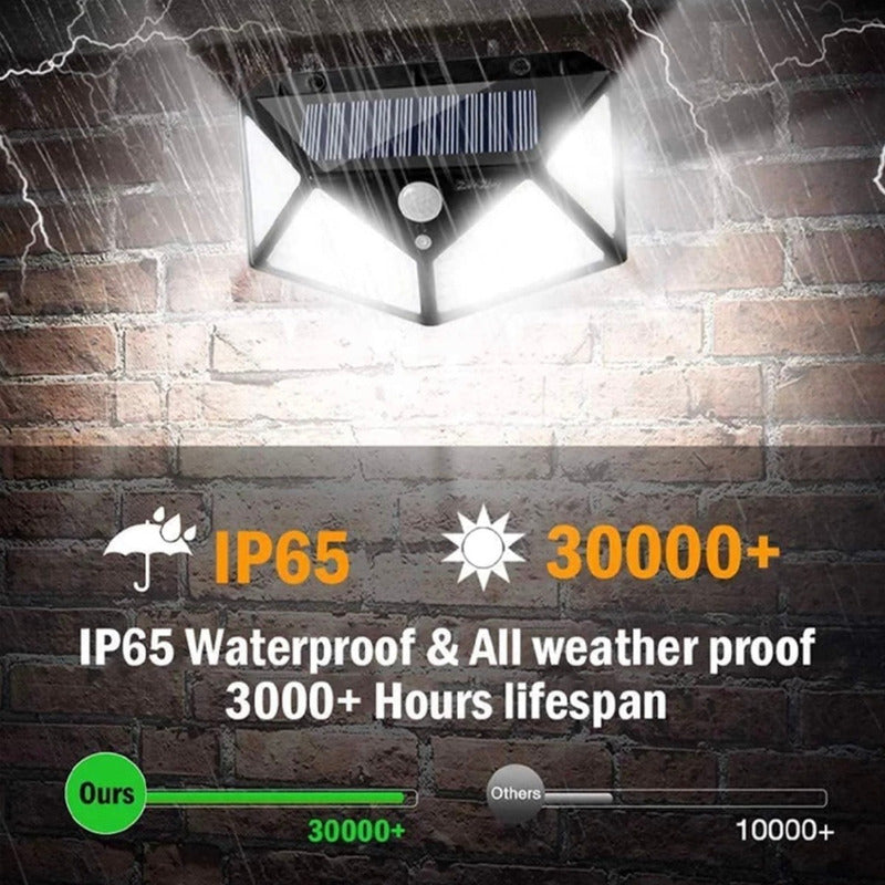X2 Aplique Led Solar Focos Led Exterior Farol Solar Exterior Color Negro