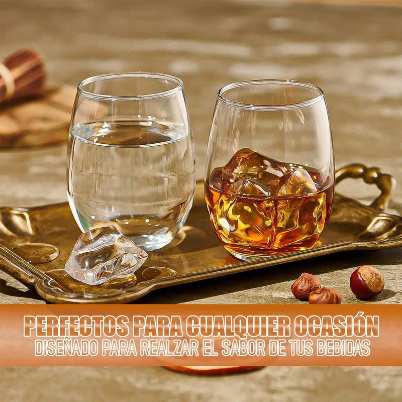 Vaso Wayu Set 4 Vasos Vidrio Vasos Redondos Vidrio Wayu