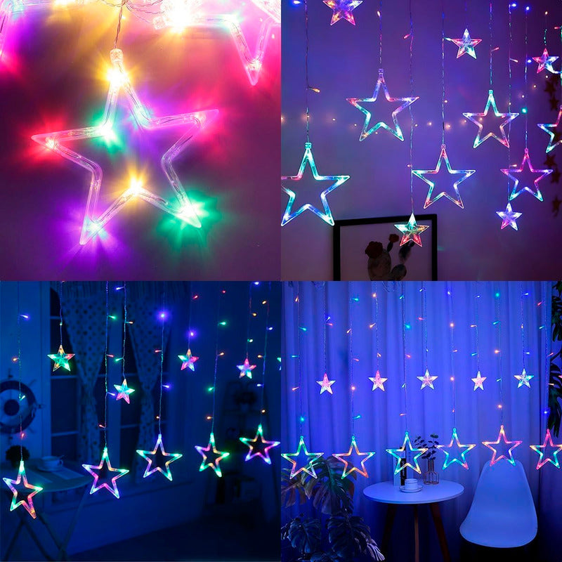 Luces De Navidad Adorno Navideño Luz Calida Cascada 3 Metros