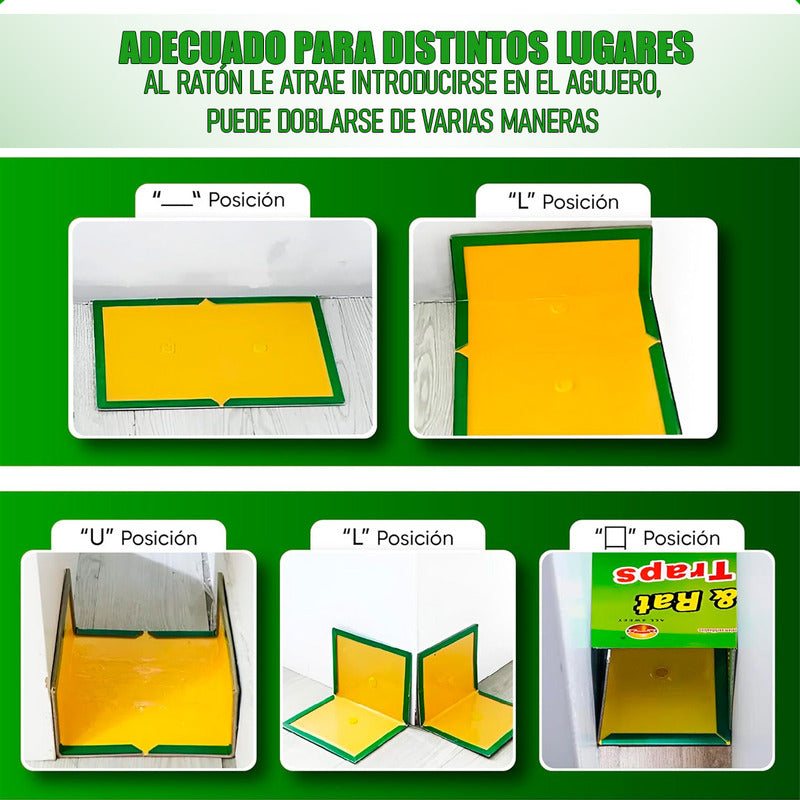X10 Trampas Para Ratones Desratizacion Espanta Ratones Pega Verde