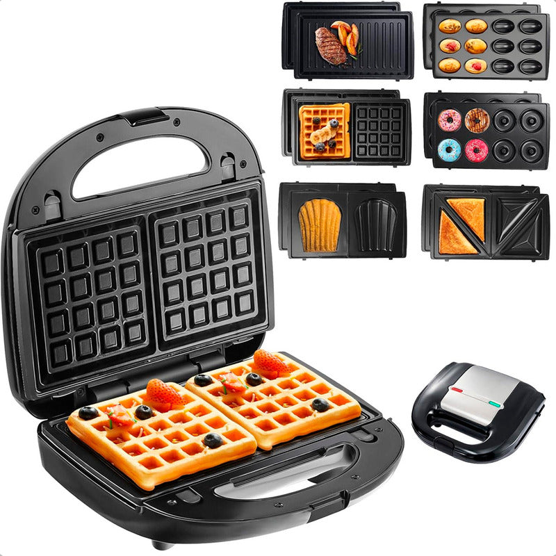 Sandwicheras 6 En 1 Sandwichera Electrica Maquina De Gofre Arcashopping Plancha Sandwichera Maquina Panini Sanduchera 6 En 1 Maquina Waflles 6 Placas Extraibles
