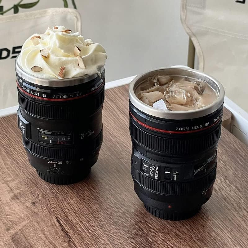 Tazon Taza Mug Vaso Lente Camara Termico Coffe Vaso Camara