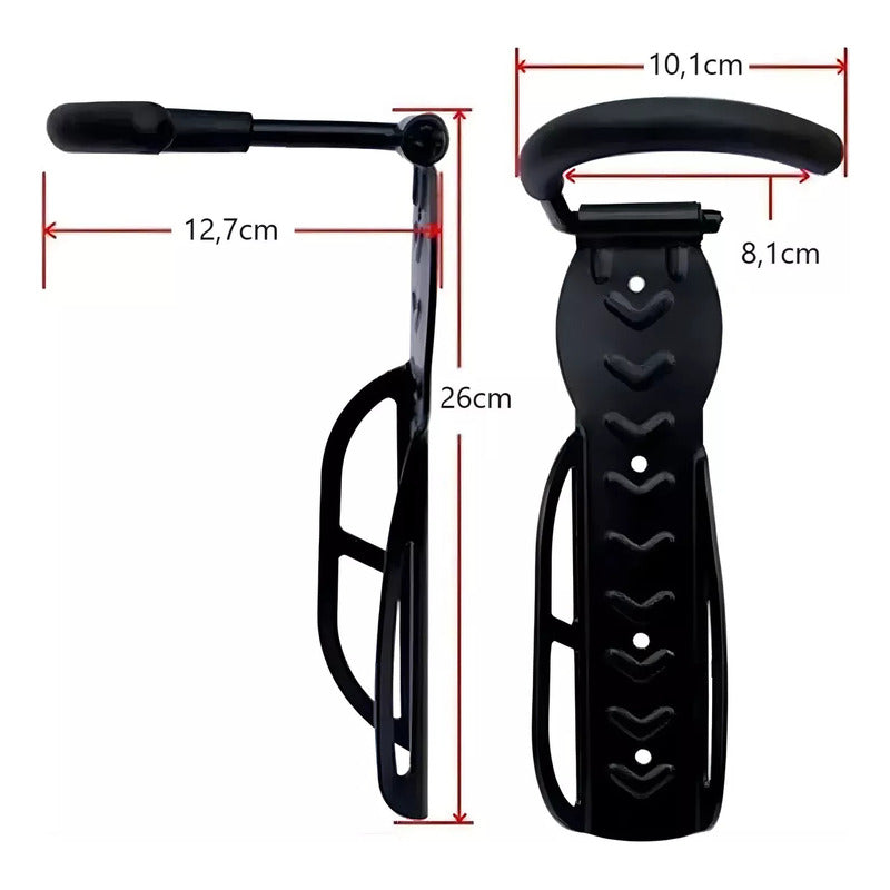 Soporte Gancho De Pared Para Bicicleta Con Gancho Y Soporte Negro