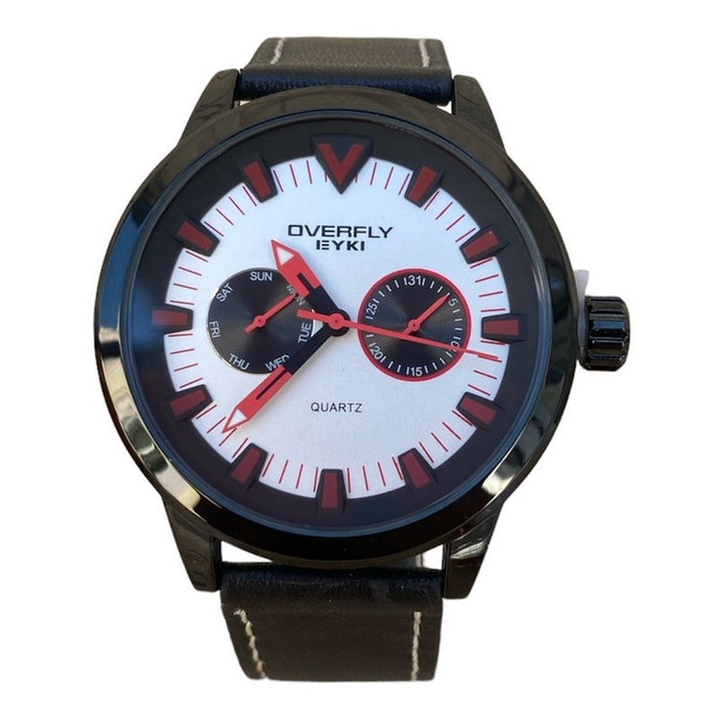 Reloj Casual De Hombre Relojes Hombre Overfly B0102 Negro Blanco