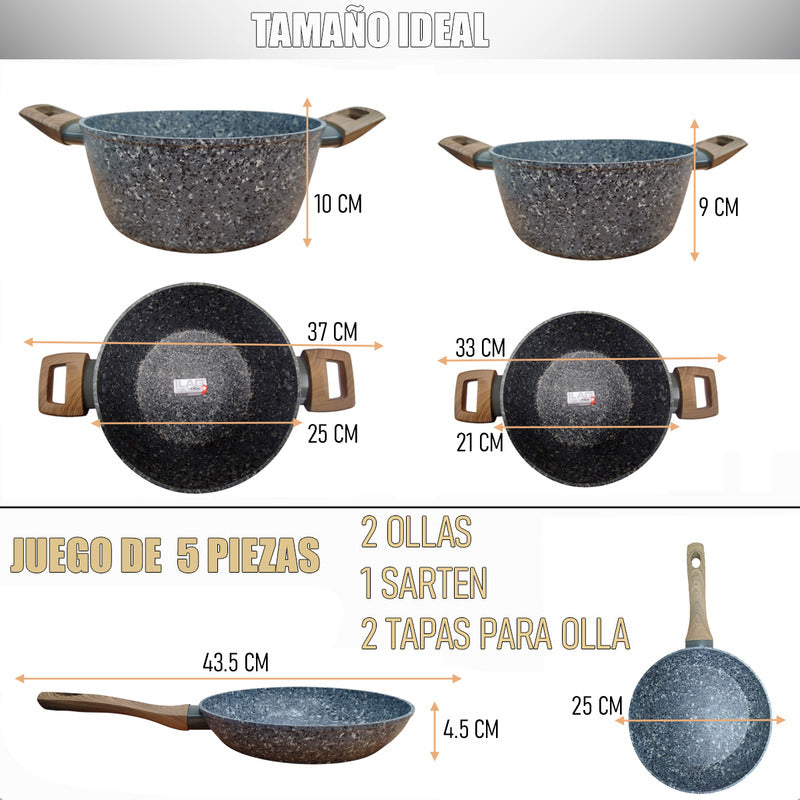 Juego De Ollas Bateria De Ollas Juego De Bateria Cocina Keep Gris