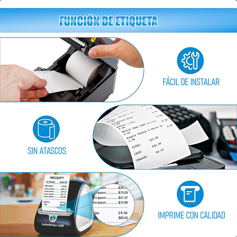 Rollo De Papel Termico Dymo 57mm Rollo Termico Papel Termico Blanco