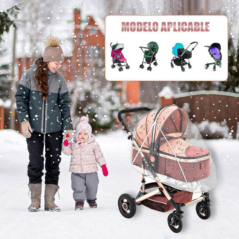Protector De Lluvia Para Coche De Bebe Pack2 Protector Coche Blanco