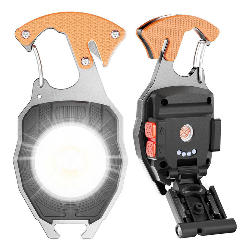 Luz De Emergencia Luz Trabajo Recargable Portatil Multifunci Color Naranja