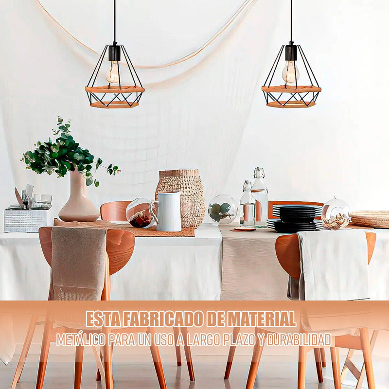 Lampara Colgante Rustica Lampara De Techo Colgante Lamparas Negro