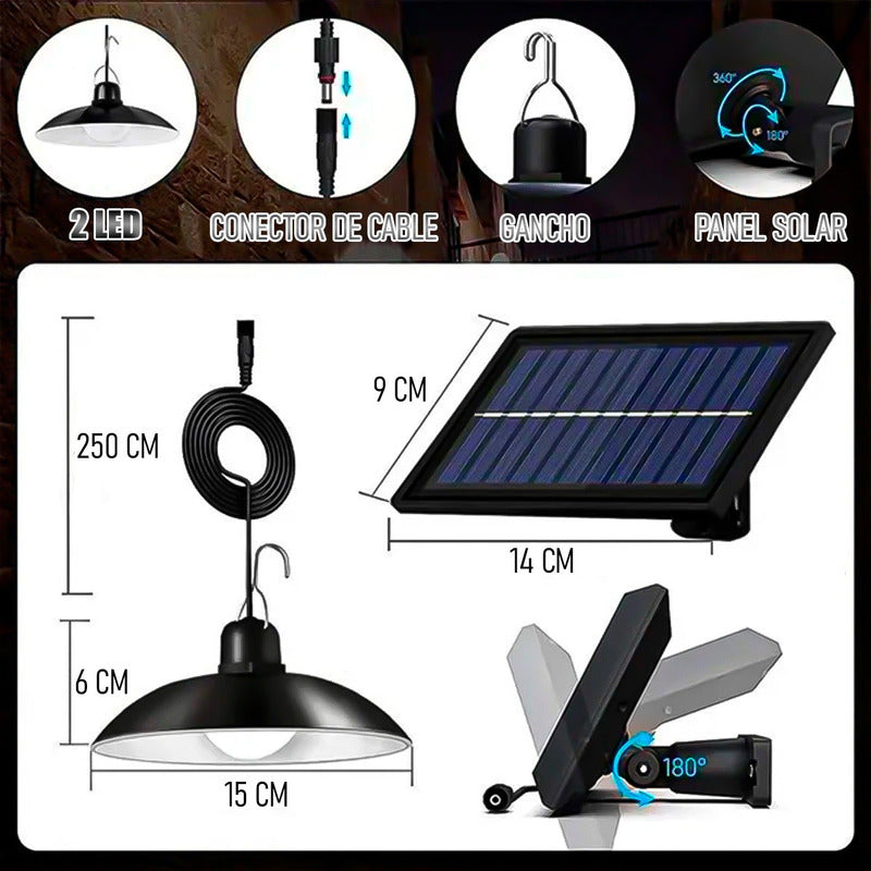 Lampara Colgante Solar Lamparas Solares Lampara Exterior Sol Negro