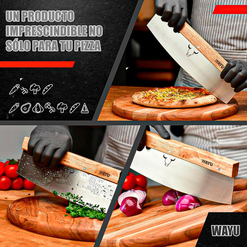 Cortador De Pizza Wayu Cuchillo Cortador Pizza Profesional Acero Inoxidable