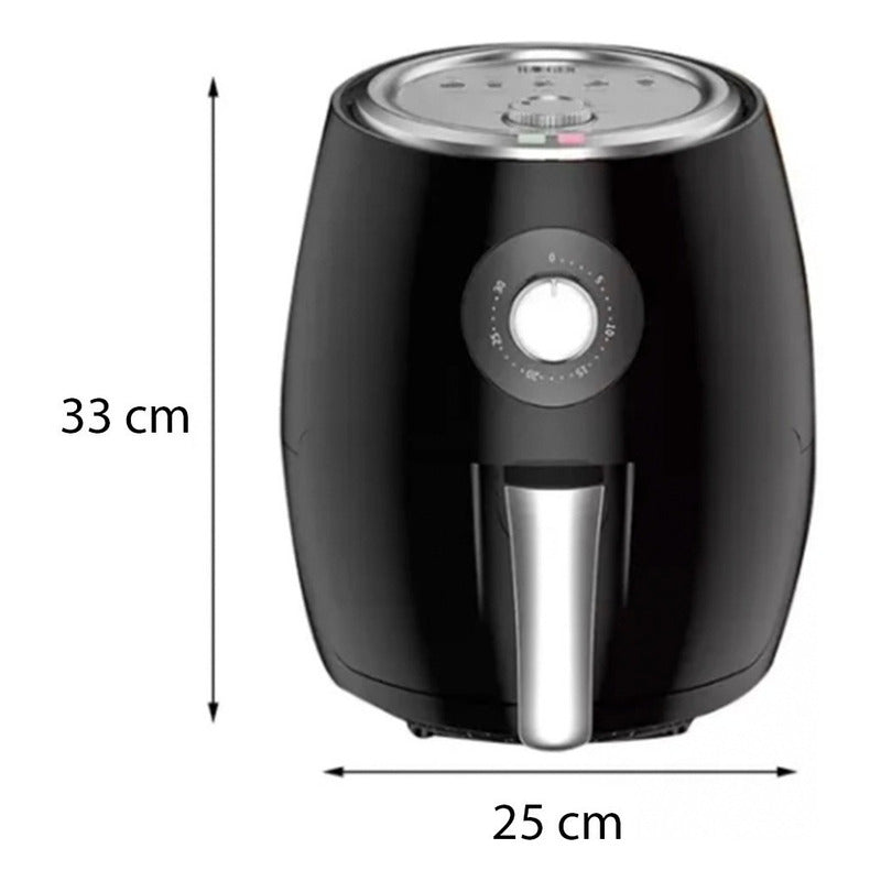 Airfryer Power Air Fryer Freidora Al Aire Sin Aceite 3,8 Lts Negro