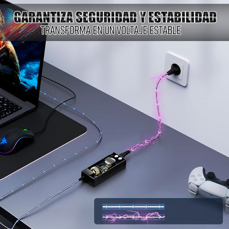 Cargador Universal Notebook Adaptador Notebook Universa 120w Negro