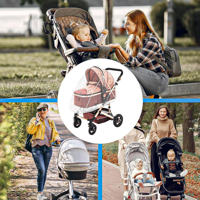 Protector De Lluvia Para Coche De Bebe Protector Coche Funda Blanco