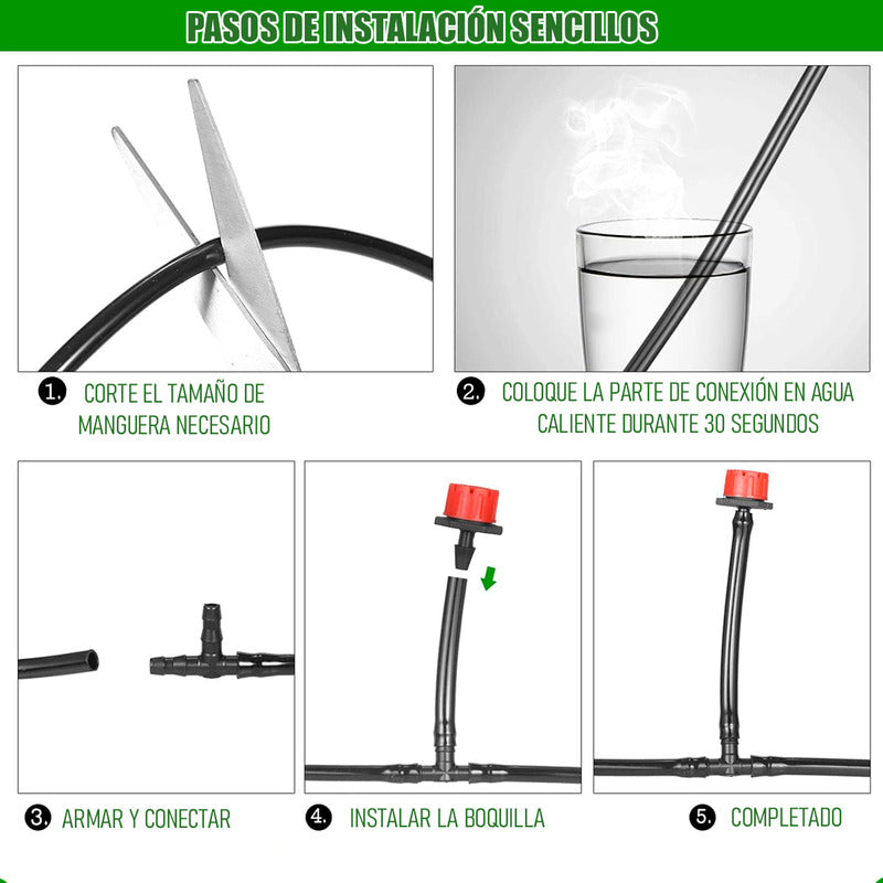 Kit Riego Automatico Riego Automatico Jardin Sistema Riego Negro